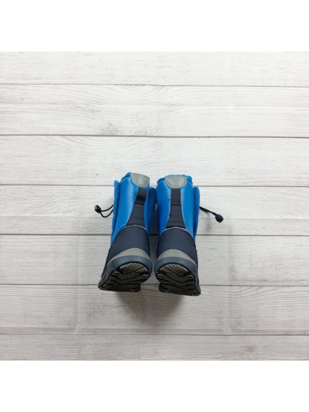 Lands End Toddler Snow Boots Blue Black Waterproof Adjustable Fit 13